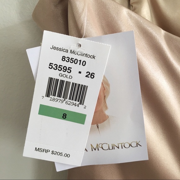 Champagne Satin Dress - Picture 3 of 4